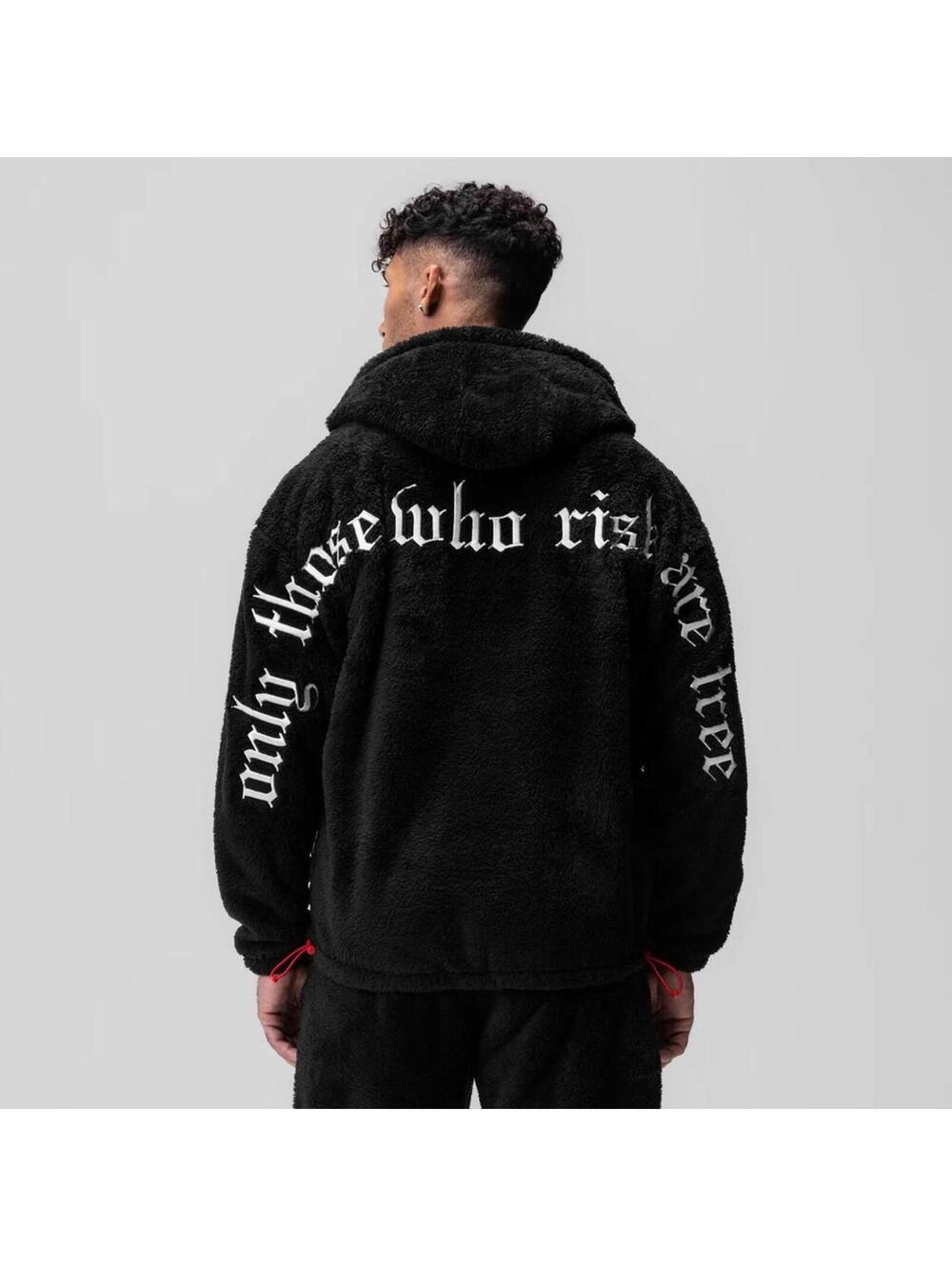 ASRV black sherpa recovery hoodie